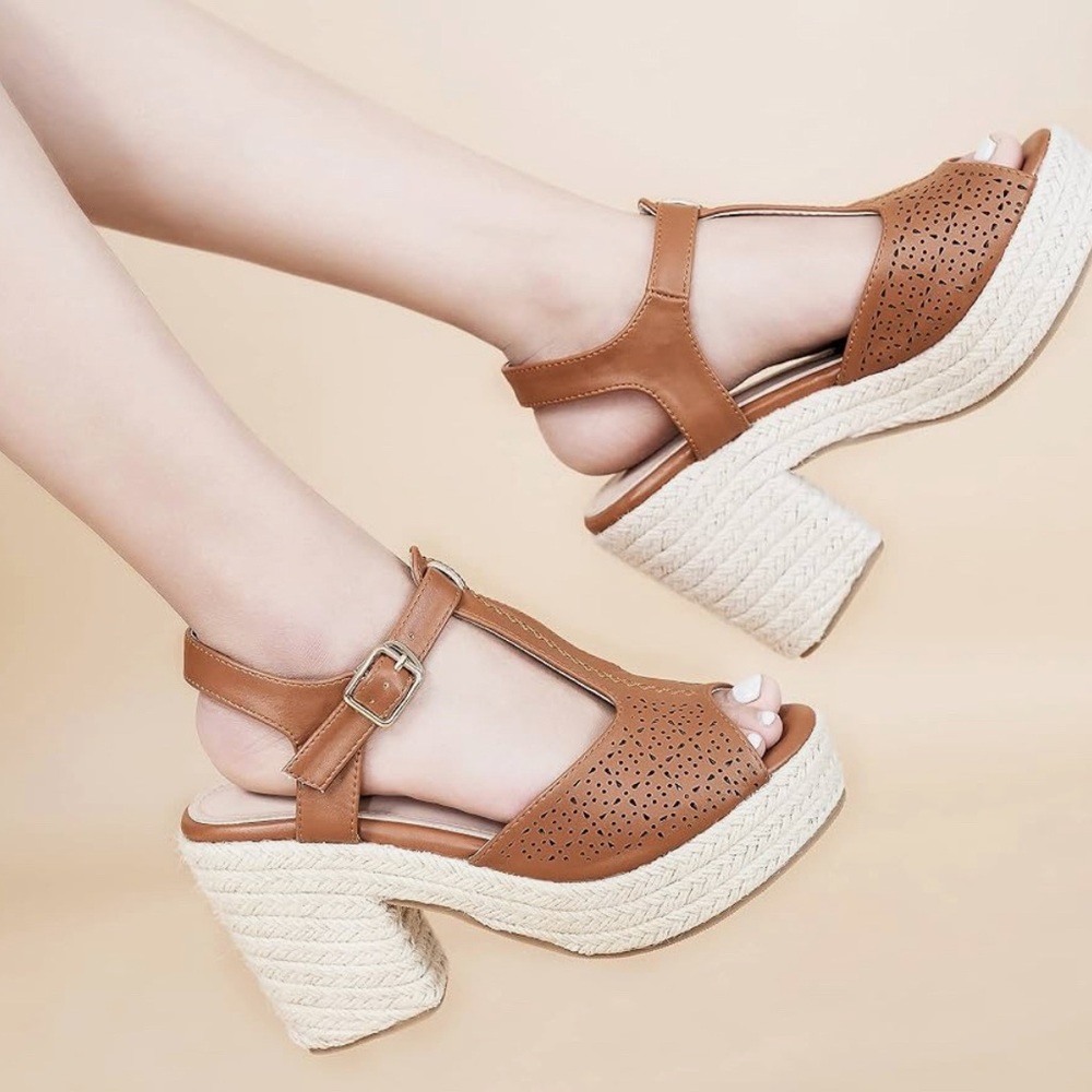 New Women’s Espadrille Platform Wedges Sandals for Casual Summer.